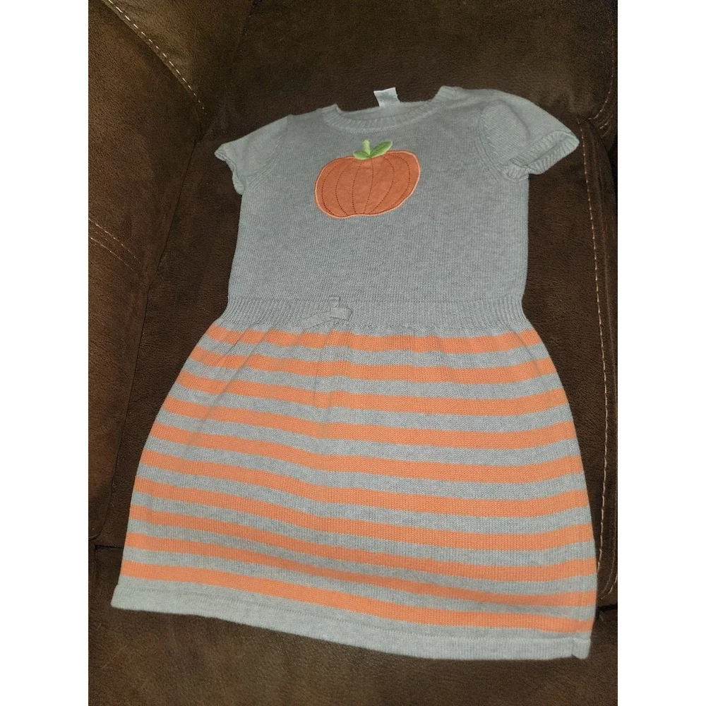 Gymboree Halloween shop fall pumpkin sweater dress size 7